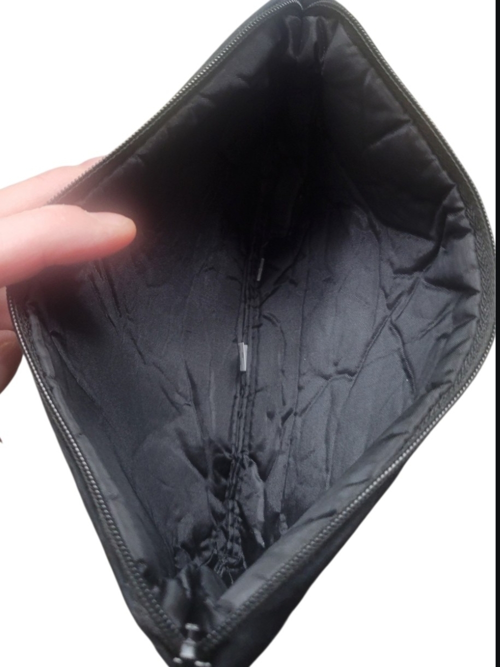 SALE Black Cat-Themed Zip Cosmetic Bag "I'm So Purrrfect" Black White Playful - Picture 3 of 3